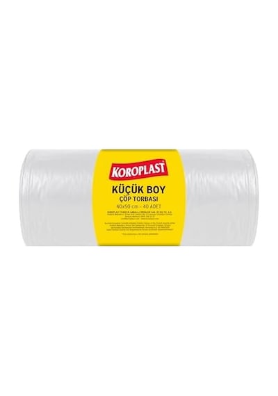 Küçük Boy Çöp Poşeti 40x50 Cm 40 Adet, Sızdırmaz Ve Yırtılmaz, Ekonomik Çöp Torbası, Geri Dönüştürülebilir Atık Torbası, Doğa Dostu, Sürdürülebilir Dayanıklı Çöp Poşeti