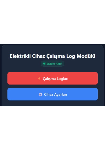 Elektrikli Cihaz Çalışma Zamanı Log Modülü