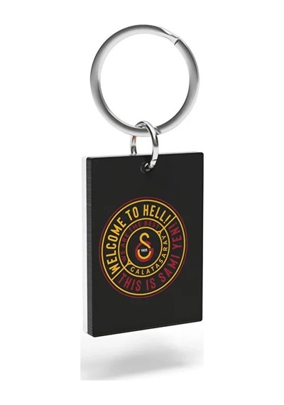 Galatasaray Lisanslı Sarı Kırmızı Anahtarlık Aslan Ahşap Kutulu Siyah
