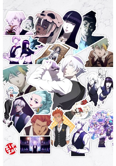 Death Parade Anime Sticker Paketi 20 Adet Çok Renkli