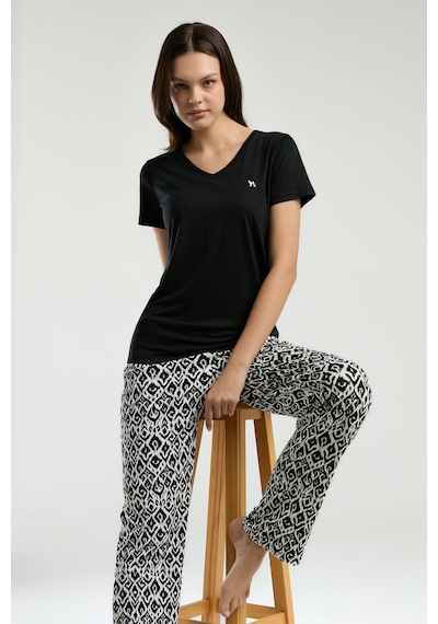 Arnetta Kadın Siyah Pijama Takımı Ar3240-s-v1 Siyah
