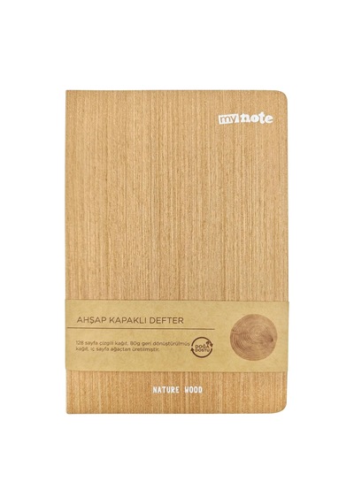 14x21 Spiralli Bambu Kapak Defter Çok Renkli