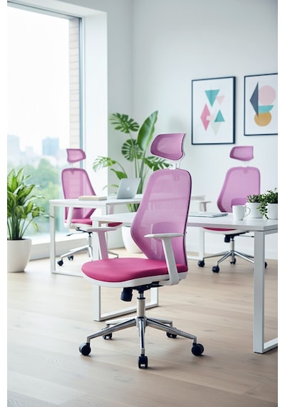 Ofisbazaar Dali Beyaz Fileli Yönetici Koltuğu Ergonomik Başlıklı Ofis Koltuğu Pembe Pembe Ofisbazaar Dali Beyaz Fileli Yönetici Koltuğu Ergonomik Başlıklı Ofis Koltuğu Pembe Pembe