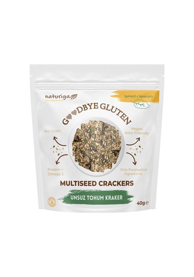 Naturiga Goodbye Gluten Ispanaklı Unsuz Tohum Kraker 40 G