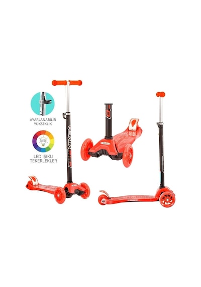 Torutoys Kırmızı Twist Işıklı Scooter Kırmızı