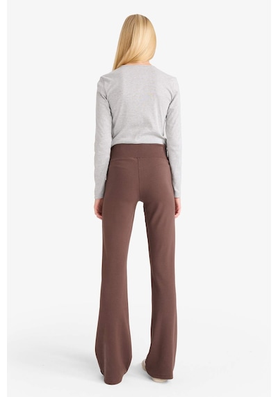 Defacto - Flare Fit Ribana Pantolon E0628AX25SP Kahve