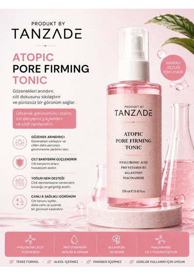 Produkt By Tanzade Gözenek Sıkılaştırıcı Yüz Toniği 250 Ml - Hyaluronik Asit, Niasinamid, Pro Vitamin B5 Ve Allantoin İçeren Nemlendirici Cilt Toniği