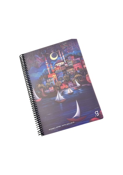 Gıpta İstanbul Notes Spiralli Ofset Pp Kapak A4 80 Yaprak Kareli Defter 3-7375000-2011 Çok Renkli