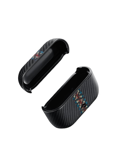 Apple Uyumlu  AirPods Pro 2 Kılıf Magsafe Özellikli 600d Aramid Fiber Pitaka Orchestra Serisi Rhapsody Siyah-mavi