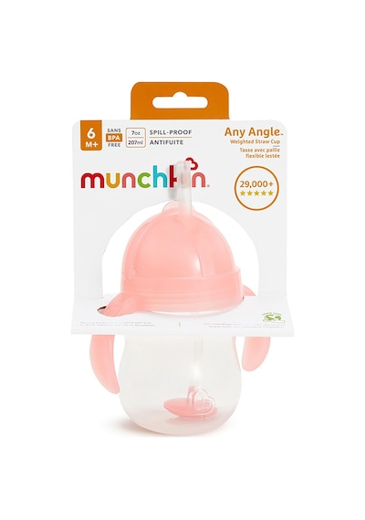 Tıklama Kilitli Uçlu Pipetli Alıştırma Bardağı 6 Ay+ 207 Ml 5 Adet Pembe