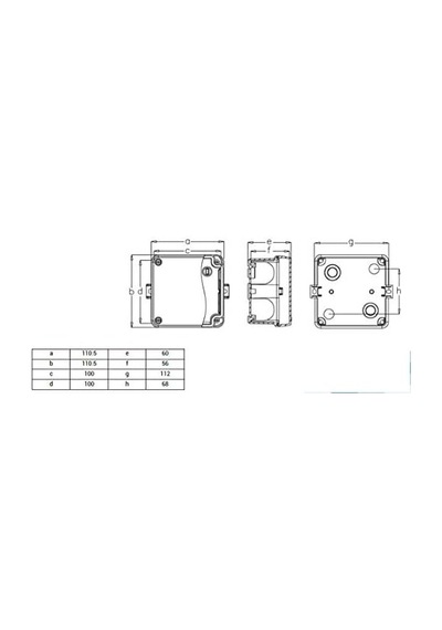 Dağıtım Kutusu, Ip 67 Kapak Vidalı 100 X 100 X 60
