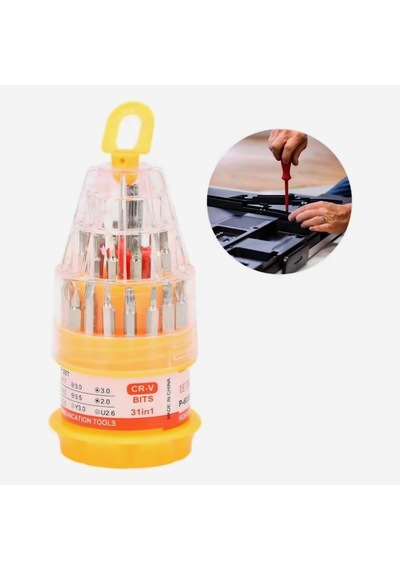 Arvale 31 Parça Tornavida Ucu Seti Şeffaf Kutulu Ergonomik Çok Amaçlı El Aleti Seti
