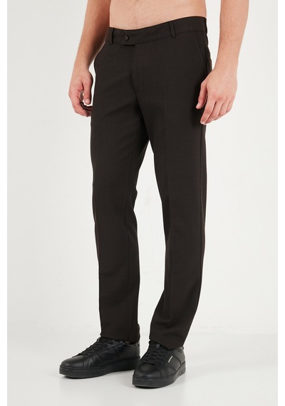 Buratti Normal Bel Regular Fit Düz Paça Pantolon Erkek Pantolon 6843702 Kahve