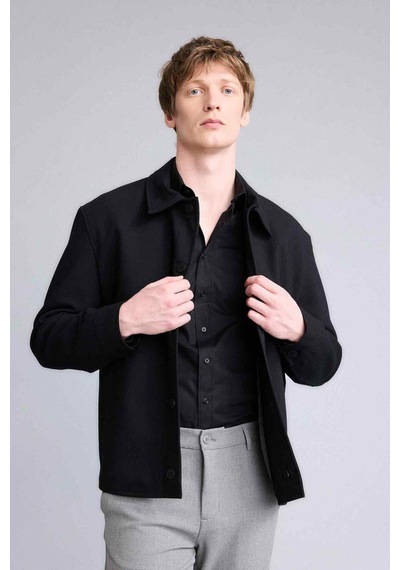 Defacto Regular Fıt Polo Yaka Astarlı Blazer Ceket G6393ax26spbk27 Siyah-bk27