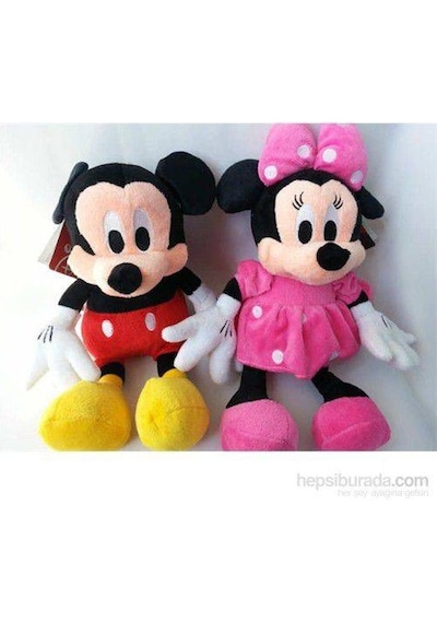 40 Cm Minnie Mouse Ve Mickey Mouse Disney Peluş Oyuncak İkili Set
