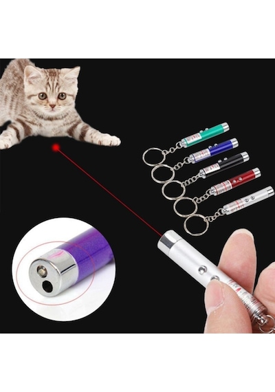 Bakgelal 3 Fonksiyonlu Kırmızı Beyaz Is Iklı Led Lazer Kedi Ko Pek Oyuncak Anahtarlık - 9077507503502