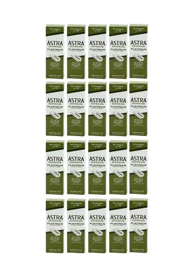 100 Astra Superior Premium Platinum Çift Kenarlı Güvenlik Tıraş Bıçağı 100 Adet 4'lü Paket