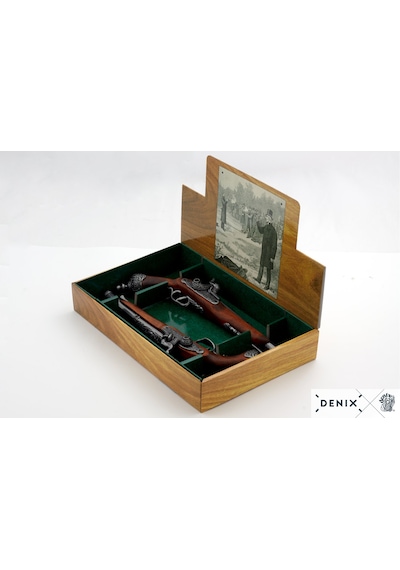 Denix Duello Set Pistol 1825 İtaly Koleksiyon Obje 39cm Teşhir Ürün