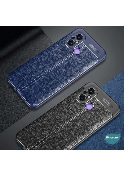 Xiaomi Redmi 12c İçin Kılıf Deri Dokulu Silikon Siyah Redmi 12c İle Uyumlu Kılıf - Siyah