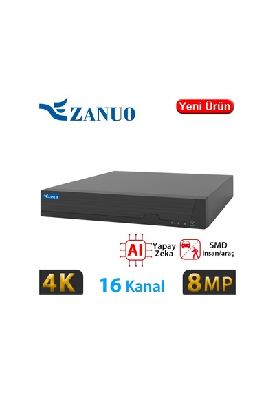 Dahua Zn-nvr1116m 16 Kanal 1x14tb Hdd Destekli 8mp Kamera Destekli 4k Nvr Kayıt Cihazı