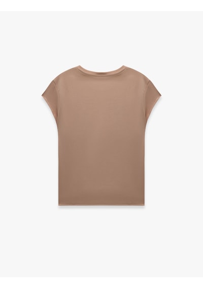 Koton Slim Fit Bisiklet Yaka Kısa Kollu Spor Tişört Vizon 6sak10340nk 59x