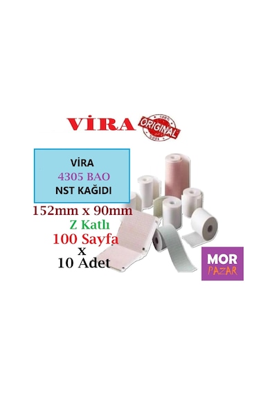 4305 Bao Nst Kagıdı 152 Mm X 90 Mm Z Katlama 100 Sayfa X 10 Adet