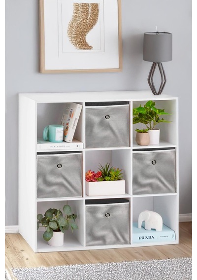 2 Adet Çok Amaçlı Raf Organizer Saklama Kutusu 30 X 30 X 3 Kumaş 30 X 30 Gri Tr Diğer