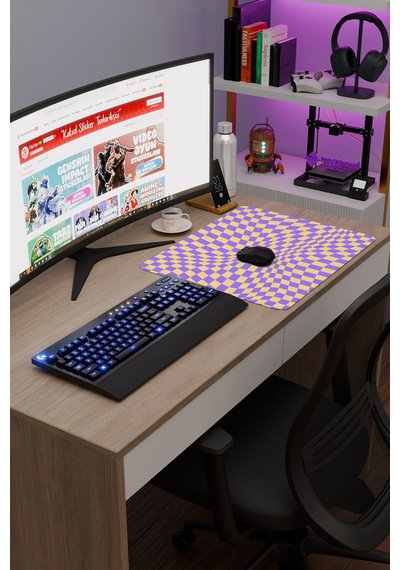 Dama Kaymaz Dikişli Kauçuk Oyuncu Mousepad V1 - 48x40 Xl Gaming Mouse Pad Fare Altlığı