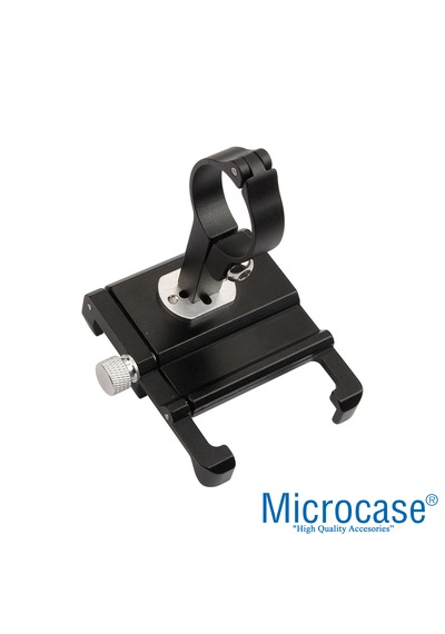 Microcase Pro 7 Alüminyum Ayarlanabilir Motosiklet Bisiklet Scooter Telefon Tutucu - Al5094 Siyah
