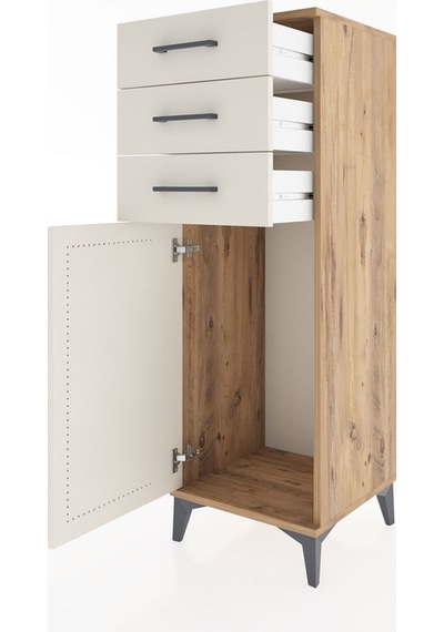 Hyperion Dolap 3 Çekmeceli Tek Kapaklı 44x44x134 Çam-aytaşı Atlas Çam