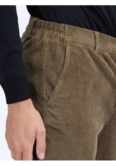 Kip Vizon Fitilli Dokuma Jogging Fit Kadife Casual Pamuk Karışımlı Pantolon Vizon