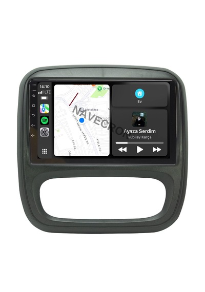 Renault Traffıc 2015-21 9" Uyumlu Androıd Multimedya Gerçek 2/32 Kablosuz Carplay Geri Görüş Kameralı 9"