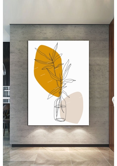 Vazoda Çiçek Minimalist Sanatsal Kanvas Tablo 50 x 70