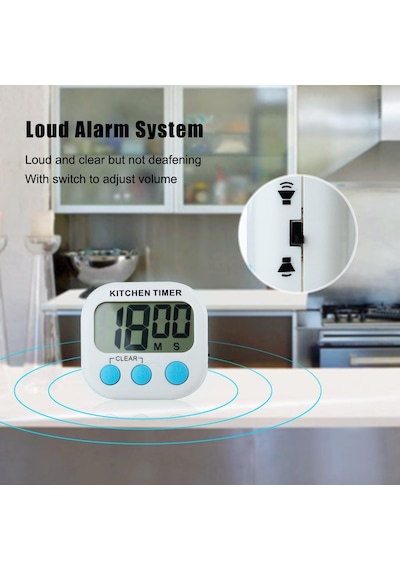 2'li Dijital Mutfak Timer Geri Sayım Saati Kuechenwecker Kısa Zaman Ölçücü Kitchen Manyetik Kro