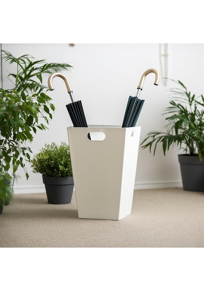 Terraguard Metal Şemsiyelik Paslanmaz - 35.5cm Kıvırcık Paspas Dahil Beyaz Diğer