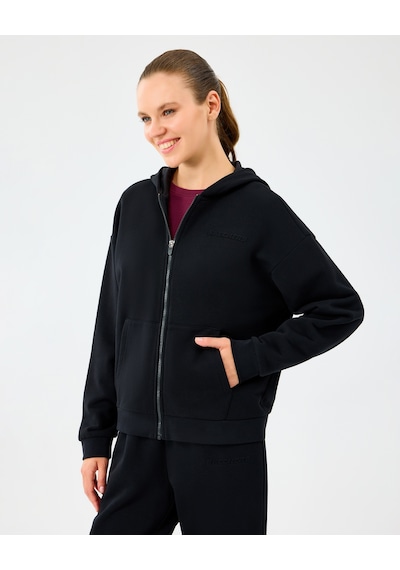 Skechers W Essential Full Zip Sweatshirt Kadın Siyah Sweatshirt S2610016-3817 Siyah