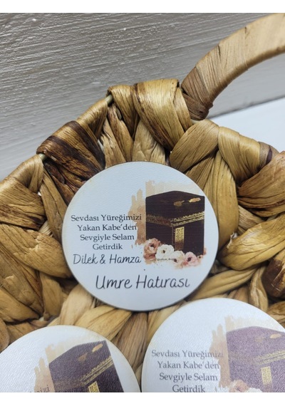 Umre Hediyelik Mdf Magnet Kişiye Özel 20li Çok Renkli