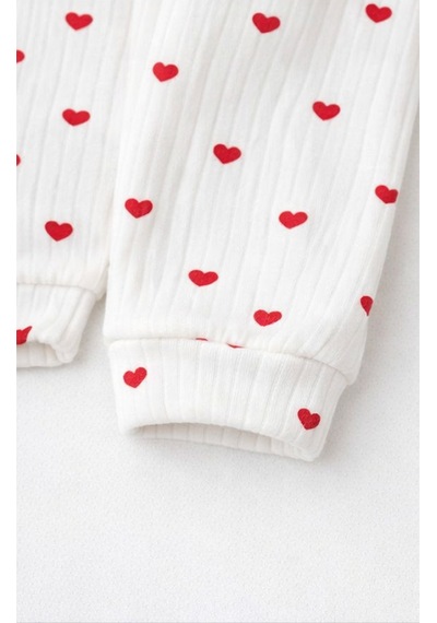Baby Corner Bebek Pijama Takımı Ekru-kırmızı