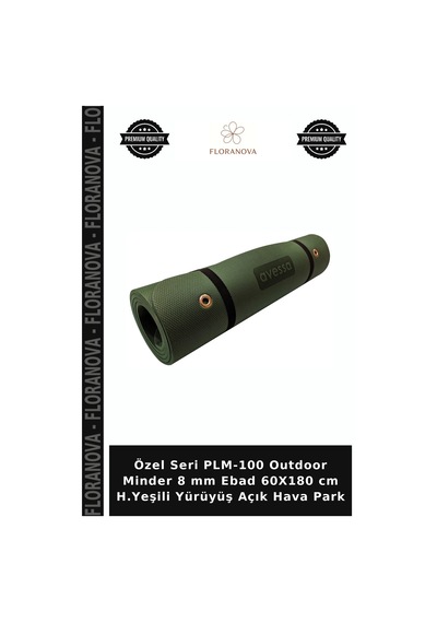 Özel Seri Plm-100 Outdoor Minder 8 Mm Ebad 60x180 Cm H.yeşili Yürüyüş Açık Hava Park Yeşil