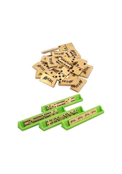 Star Domino Zamak Büyük Boy Domino Oyun Seti Metal Domino Taşı Se