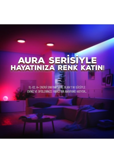 Sl-02 Aura Çok Renkli 11w Rgb Wifi-bluetooth Uzaktan Kontrollü Akıllı Ampul Diğer