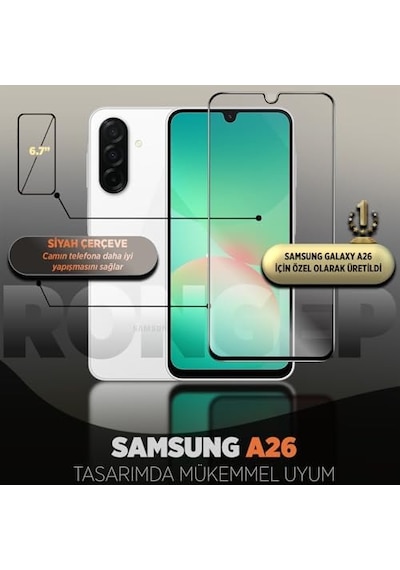 Galaxy Uyumlu A26 İçin Ekran Koruyucu 9h Sertlikte Anti-static Temperli Cam A26 Ekran Görüntü Ve Dokunmayı Etkilemeyen Çizik Ve Darbelere Karşı A26 Ekran Koruyucu