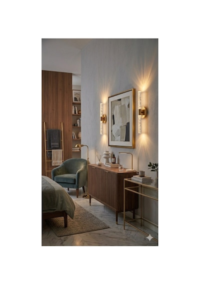Bubbleflux Medium 40 Cm Modern Tasarım Led Aplik - Duvar Lambası - Gold - Elektrikli - Kumandalı - Günışığı Gold Elektrikli Kumandalı