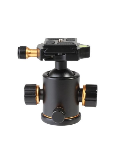 Ball-01 Tripod İçin 360 Derece Top Kafa Metal Gövde Kompakt Ball Head Aparatı