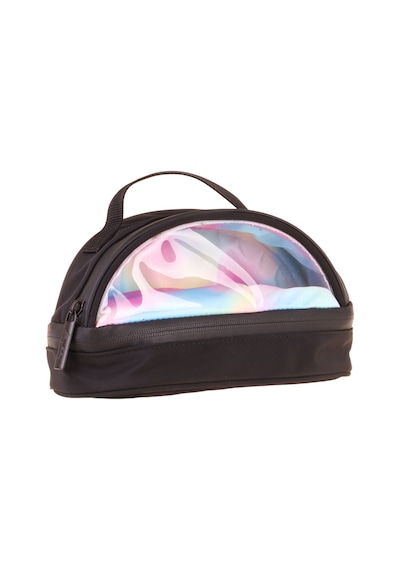 Kaukko Black Rainbow Parlak Kumaş Detaylı Siyah - Çok Renkli Kız Çocuk Kalem Çantası/kalemlik - K1858