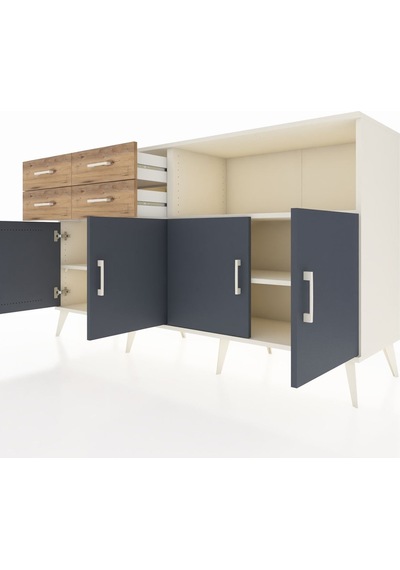 Kronos Konsol 4 Raflı 4 Çekmeceli 4 Kapaklı 176x59x99 Aytaşı-antr Aytaşı-antrasit/çam Kronos Konsol 4 Raflı 4 Çekmeceli 4 Kapaklı 176x59x99 Aytaşı-antr Aytaşı-antrasit/çam