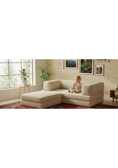Herev 200x200 Cm 50 Dns Modüler Köşe Koltuk Fitilli Kadife Kumaş, Yatak Olabilen, Modern Tasarım Şark Köşe Krem Herev 200x200 Cm 50 Dns Modüler Köşe Koltuk Fitilli Kadife Kumaş, Yatak Olabilen, Modern Tasarım Şark Köşe Krem