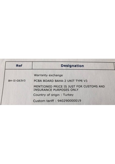 Baha 2 Oftalmik Refraksiyon Ünitesi Ana Kartı Bh-Iı-G63V3