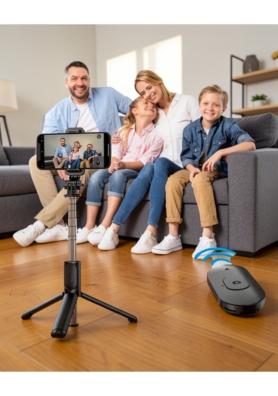 Selfie Çubuğu 360 Derece Dönebilen 3 Ayaklı Tripod Uzaktan Kumandalı Diğer