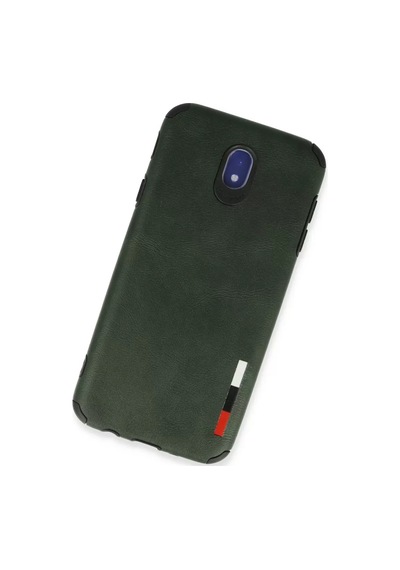 Newface Samsung Galaxy J7 Pro / J730 Kılıf Loop Deri Silikon - Yeşil